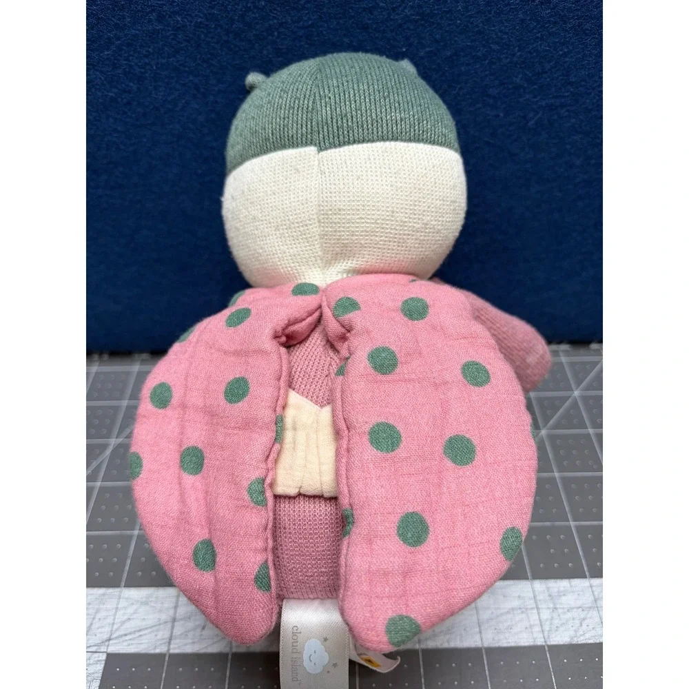 Cloud Island Plush Ladybug Pink Green Knit Tutu Polka Dot Wings F396791